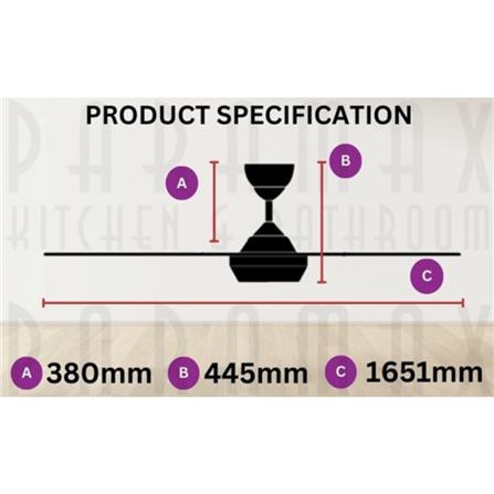 DEKA CEILING FAN PRIME65 8B LED OAK 65"