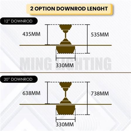 DEKA CEILING FAN TERRA 8B MATT BLACK 82"