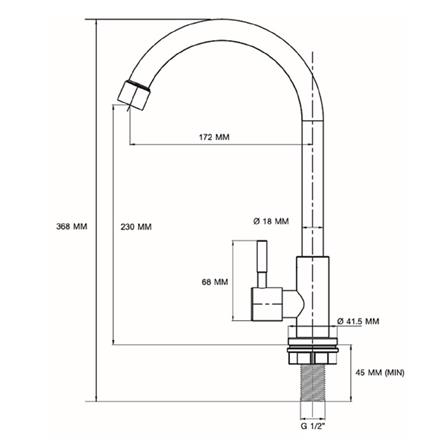 MOYA SINK FAUCET 520-9A STAINLESS