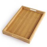 BAMBOO RECTANGULAR SERVING TRAY 38CM