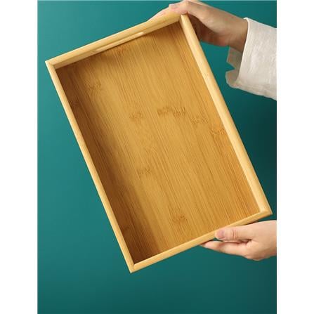 BAMBOO RECTANGULAR SERVING TRAY 38CM