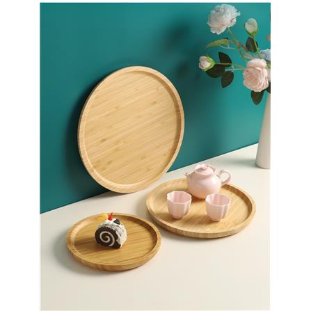 BAMBOO ROUND SERVING TRAY 30CM