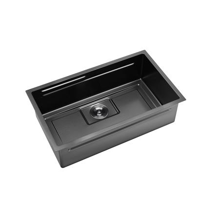 SORENTO BUILT-IN KITCHEN NANOMAGMA SINK SRTKS7846-BL 78CM 1BOWL STAINLESS STEEL WITH PULL OUT MIXER TAP