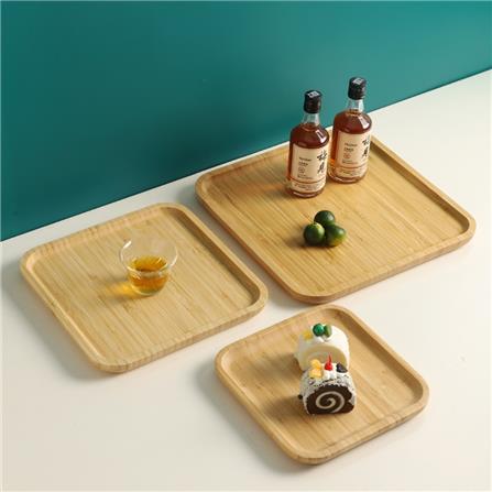BAMBOO SQUARE SERVING TRAY 25CM