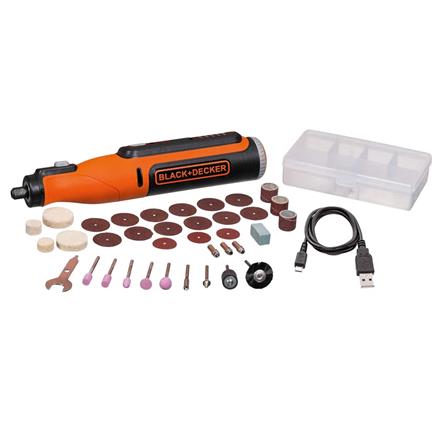 BLACK & DECKER 8V CORDLESS ROTARY TOOL (BATTERY INCLUDED) 35PCS ACCESSORIES BCRT8K35-B1