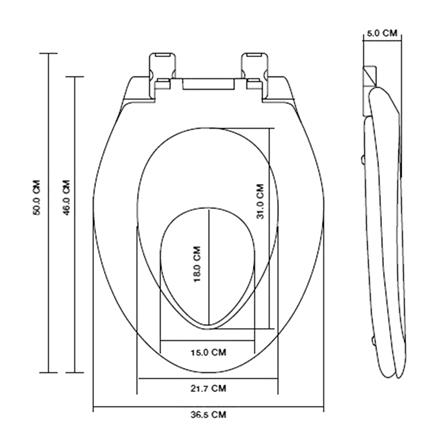 MOYA SLOW CLOSING FAMILY TOILET SEAT C0921