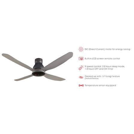 KDK CEILING FAN SENSA 4 K14ZW-QEY ELEGANT GREY 4B 56"