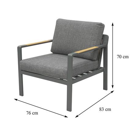 BENETTA  80X80X32 LIGHT GREY  4-SEAT UP PATIO FURNITURE (PRE-ORDER IMPORT PRODUCTS)