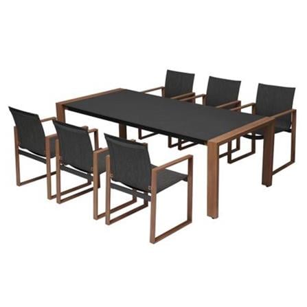 6-SEATER PATIO DINING SET BENETTA SERENITY BLAC [EXCLUSIVE FROM HOMEPRO THAILAND]