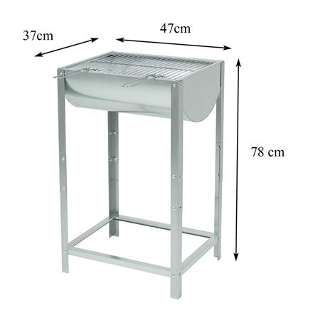 CHARCOAL BBQ GRILL SPRING GALVANIZED 40L SILVER [EXCLUSIVE FROM HOMEPRO THAILAND]