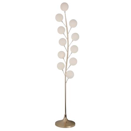PRE-ORDER BRIGHT OBJECTIVES FLOOR LAMP 16621-11 146CM GOLD+WHITE