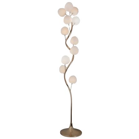 PRE-ORDER BRIGHT OBJECTIVES FLOOR LAMP 16620-11 146CM GOLD+WHITE