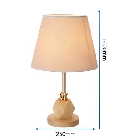 BRIGHT OBJECTIVES TABLE LAMP 16671 40CM LIGHT BROWN