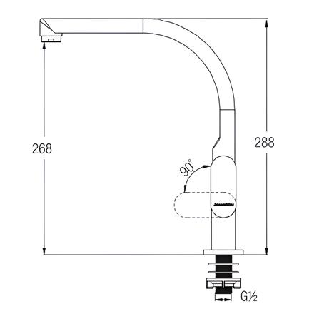 JOHNSON SUISSE FERLA-N 1/2" SINK FAUCET WBFA300774CP