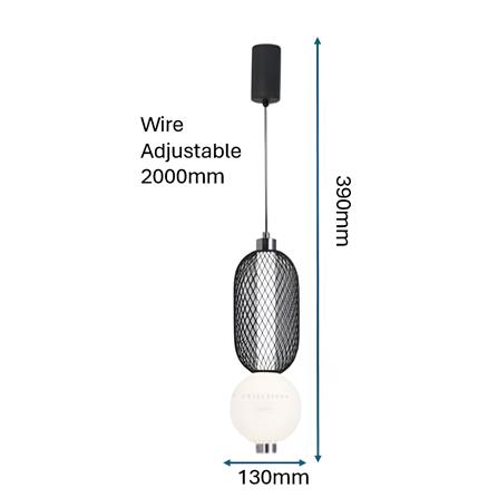 BRIGHT OBJECTIVES PENDANT LAMP 16712 39CM BLACK