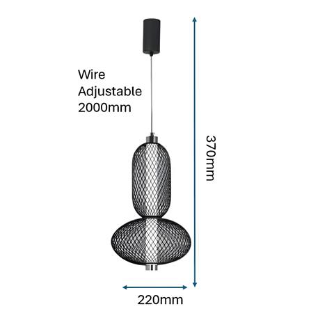 BRIGHT OBJECTIVES PENDANT LAMP 16713 37CM BLACK