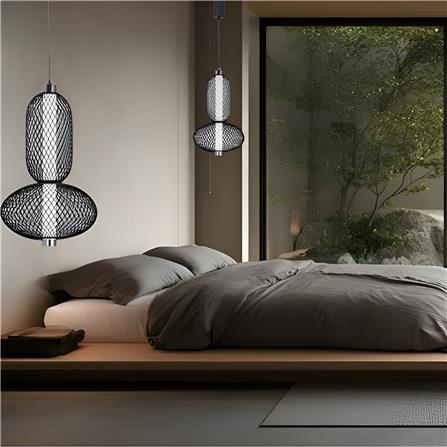BRIGHT OBJECTIVES PENDANT LAMP 16713 37CM BLACK