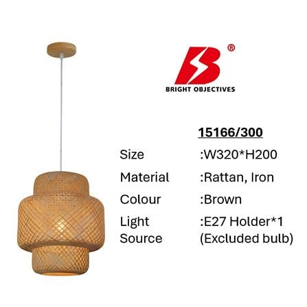 BRIGHT OBJECTIVES PENDANT LAMP 15166/300 30CM BROWN