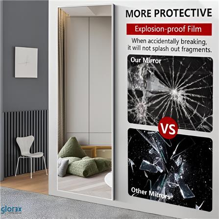 GLOREX LONG WALL MIRROR GLC 3003A/S H120xW30cm