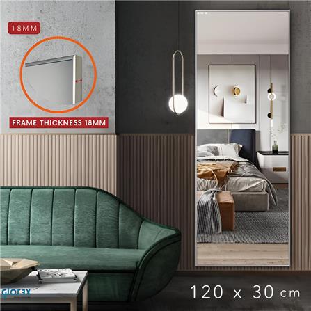 GLOREX LONG WALL MIRROR GLC 3003A/S H120xW30cm