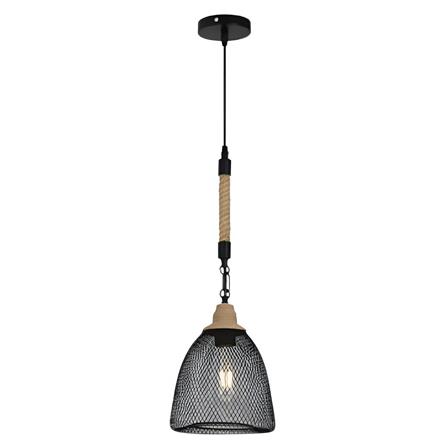 BRIGHT OBJECTIVES PENDANT LAMP 14080/1 22CM BLACK BROWN