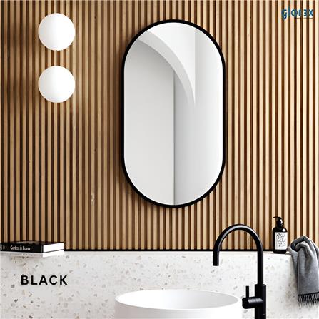 GLOREX MIRROR GLC 2004A/B OVAL 70X50CM BLACK