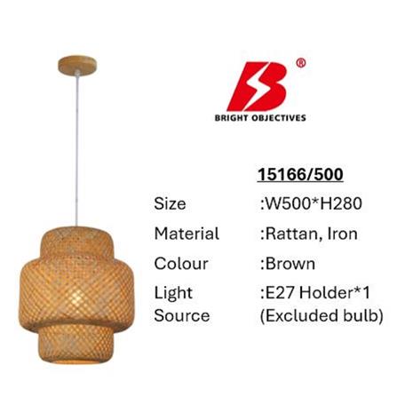 PRE-ORDER BRIGHT OBJECTIVES PENDANT LAMP 15166/500 50CM BROWN