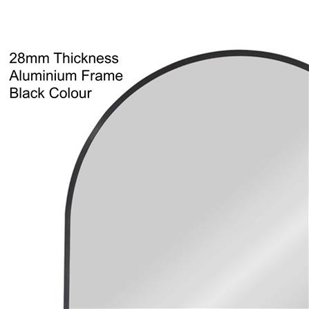 GLOREX ALUMINIUM FRAME MIRROR GLC 2003A/B 70x50CM BLACK