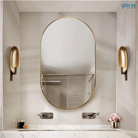 GLOREX OVAL MIRROR GLC 2004A/G 70x50CM GOLD