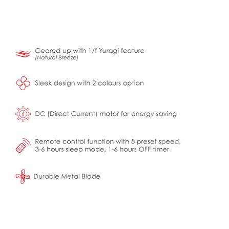 KDK CEILING FAN K14TE-WT WHITE 4B 56"