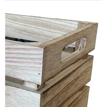 WOODEN BOX STOARGE L 35X25X20CM BROWN