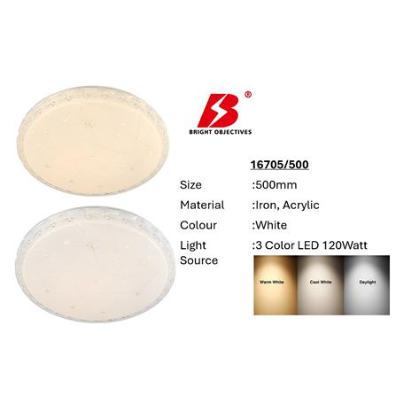 PRE-ORDER BRIGHT OBJECTIVES CEILING LAMP LED 16705/500 3C 120W 50CM WHITE