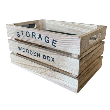 WOODEN BOX STOARGE M 31X21X17CM BROWN