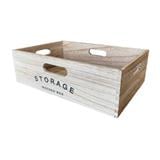 WOODEN BOX STOARGE S 26X19X12CM BROWN