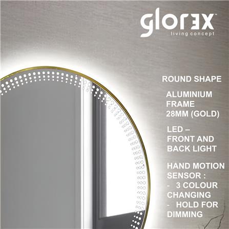 GLOREX LED MIRROR RD80A282IS-HSLED-GGD 80CM