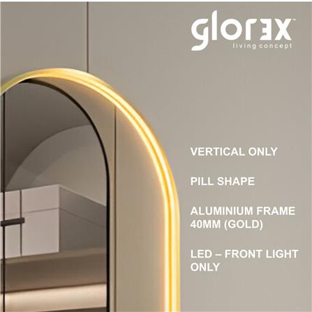 GLOREX LED MIRROR PL5090A402-HSLED-GGD 90x50CM