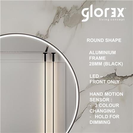 GLOREX LED MIRROR RD70A402-HSLED-BK 70CM
