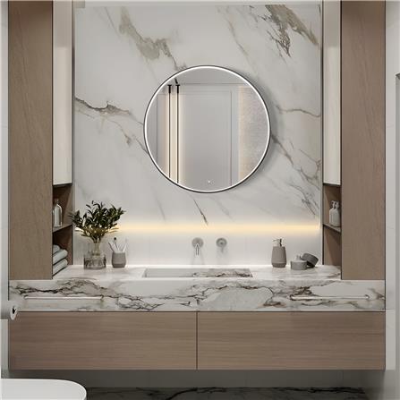 GLOREX LED MIRROR RD70A402-HSLED-BK 70CM