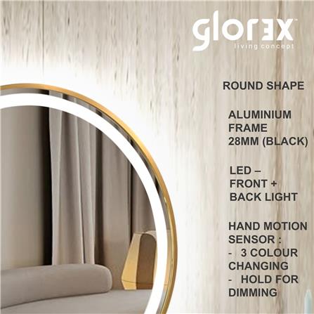 GLOREX LED MIRROR RD60A281IS-HSLED-GD 60CM