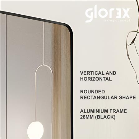 GLOREX LED MIRROR RRM6080A282-BK 80x60CM