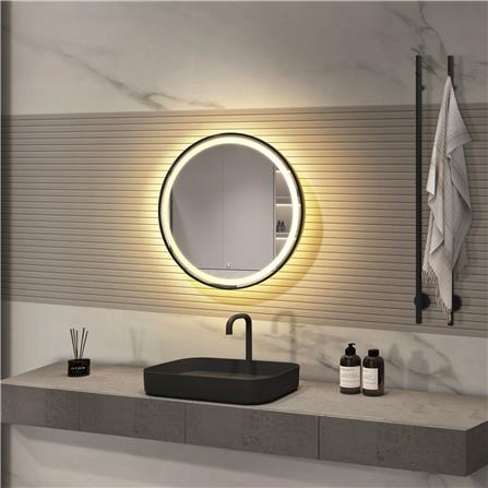 GLOREX LED MIRROR RD60A281IS-HSLED-BK 60CM