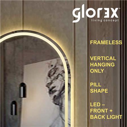 GLOREX LED MIRROR 2006N-LED 80x50CM