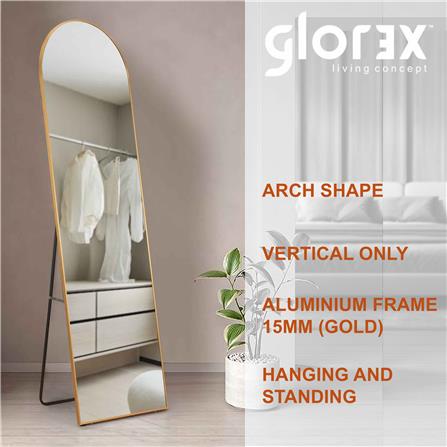 GLOREX FLOOR-WALL MIRROR 3002A/G 160X50CM GOLD