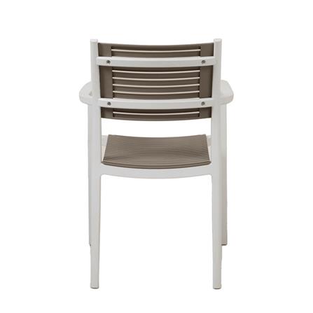 PLASTIC CHAIR SPRING VENITA LIGHT BROWN/WHITE [EXCLUSIVE FROM HOMEPRO THAILAND]