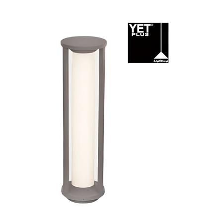 YETPLUS BOLLARD BL3312 H60 24W 3000K (WARM WHITE) STONE GREY 60CM