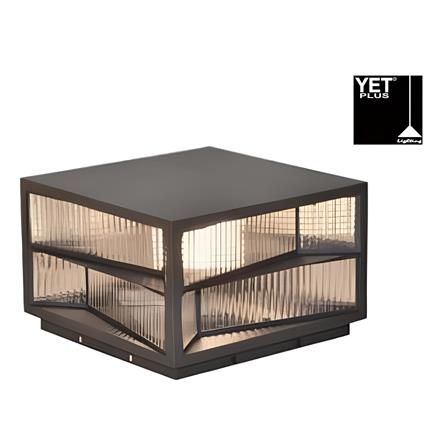 YETPLUS GATE LAMP B0166 300 E27 STONE GREY 30CM