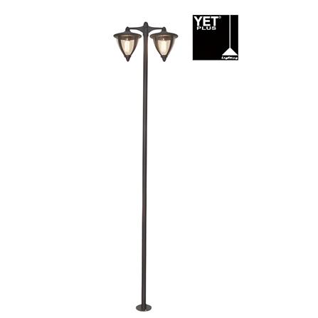 YETPLUS BOLLARD BL3313-2 H2000 E27 STONE GREY