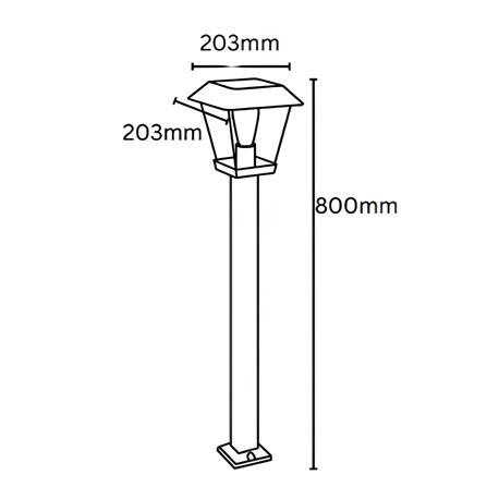 YETPLUS BOLLARD BL3314 H80 E27 STONE GREY 80CM