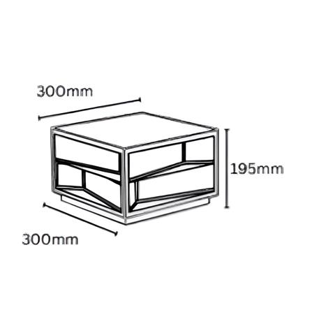 YETPLUS GATE LAMP B0166 250 E27 STONE GREY 25CM