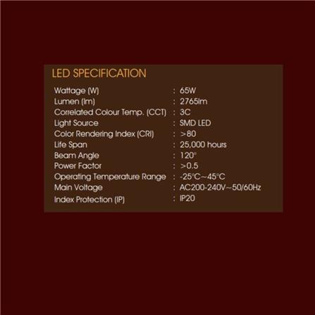 YIVA CEILING FAN LED DECORATIVE CL2001 65W 3C GOLD